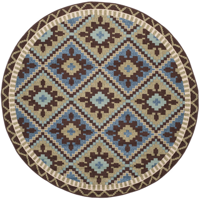 Safavieh Veranda Ver096 Green/Chocolate Rug.