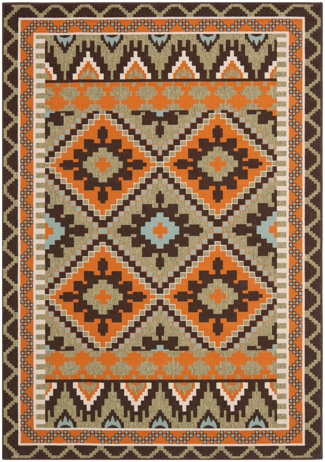 Safavieh Veranda Ver096 Green/Terracotta Rug.
