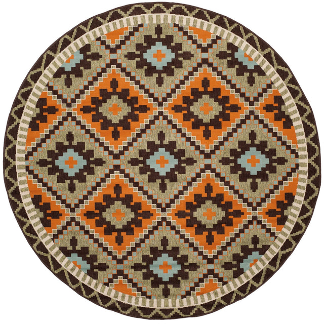 Safavieh Veranda Ver096 Green/Terracotta Rug.