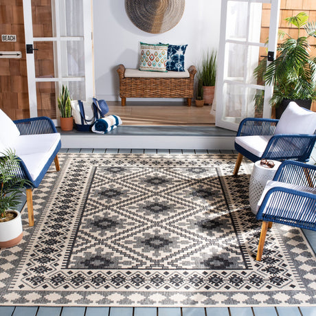 Safavieh Veranda Ver099 Ivory/Slate Rug.