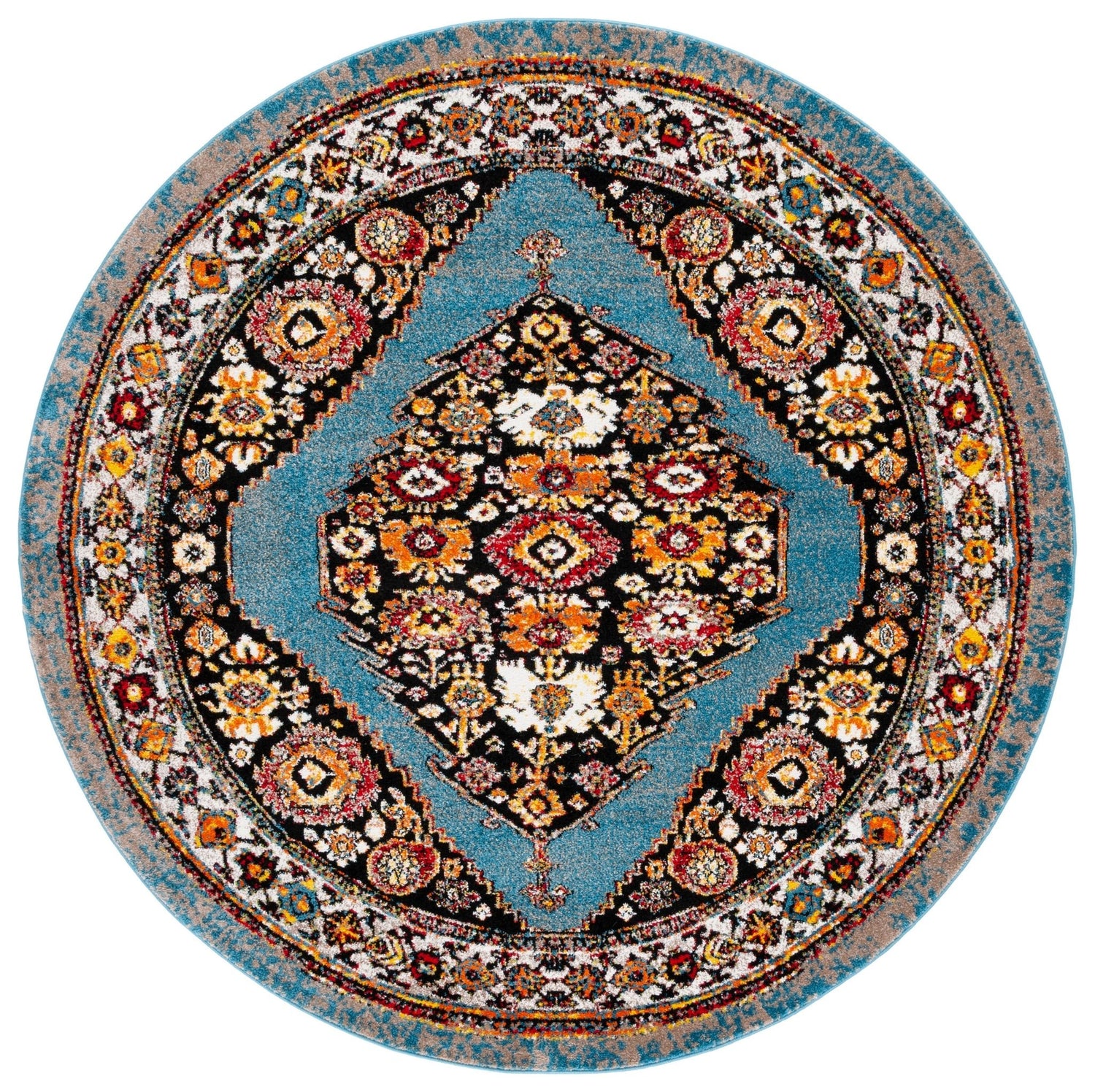 Safavieh Vintage Hamadan Vth265M Blue/Black Rug.