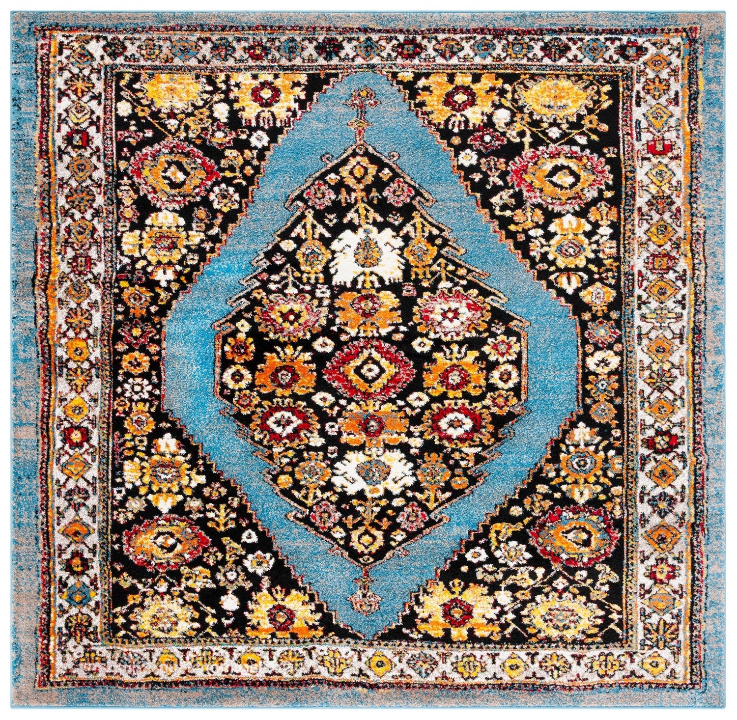 Safavieh Vintage Hamadan Vth265M Blue/Black Rug.