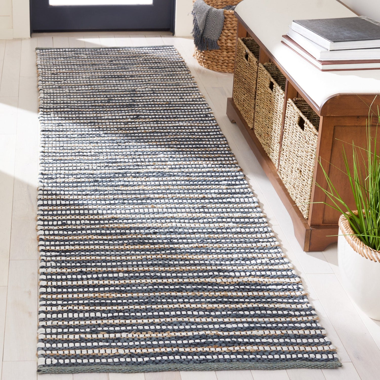 Safavieh Vintage Leather Vtl205G Dark Grey/Ivory Rug.