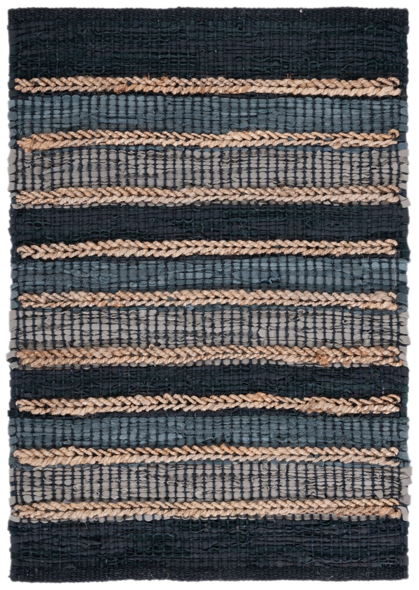 Safavieh Vintage Leather Vtl206Z Black/Natural Rug.