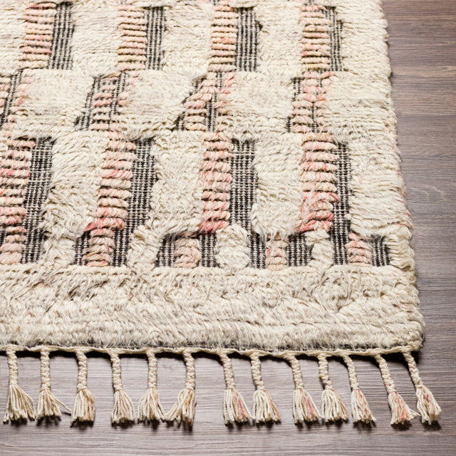 Surya Sahara Sah-2309 Dark Brown, Pale Pink, Cream, Taupe Rugs.