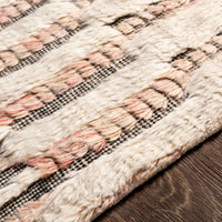 Surya Sahara Sah-2309 Dark Brown, Pale Pink, Cream, Taupe Area Rug