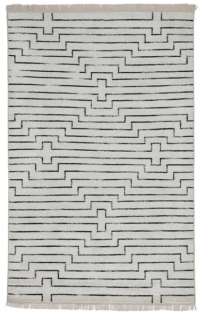 Jaipur Satellite Alloy Sat02 White Geometric Area Rug