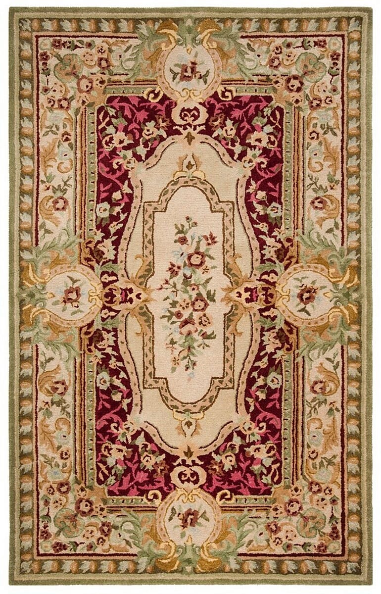 Safavieh Savonnerie Sav114Q Red / Ivory Area Rug