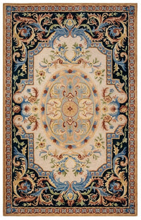 Safavieh Savonnerie Sav116N Ivory / Navy Area Rug