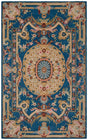 Safavieh Savonnerie Sav120M Blue / Ivory Rugs.