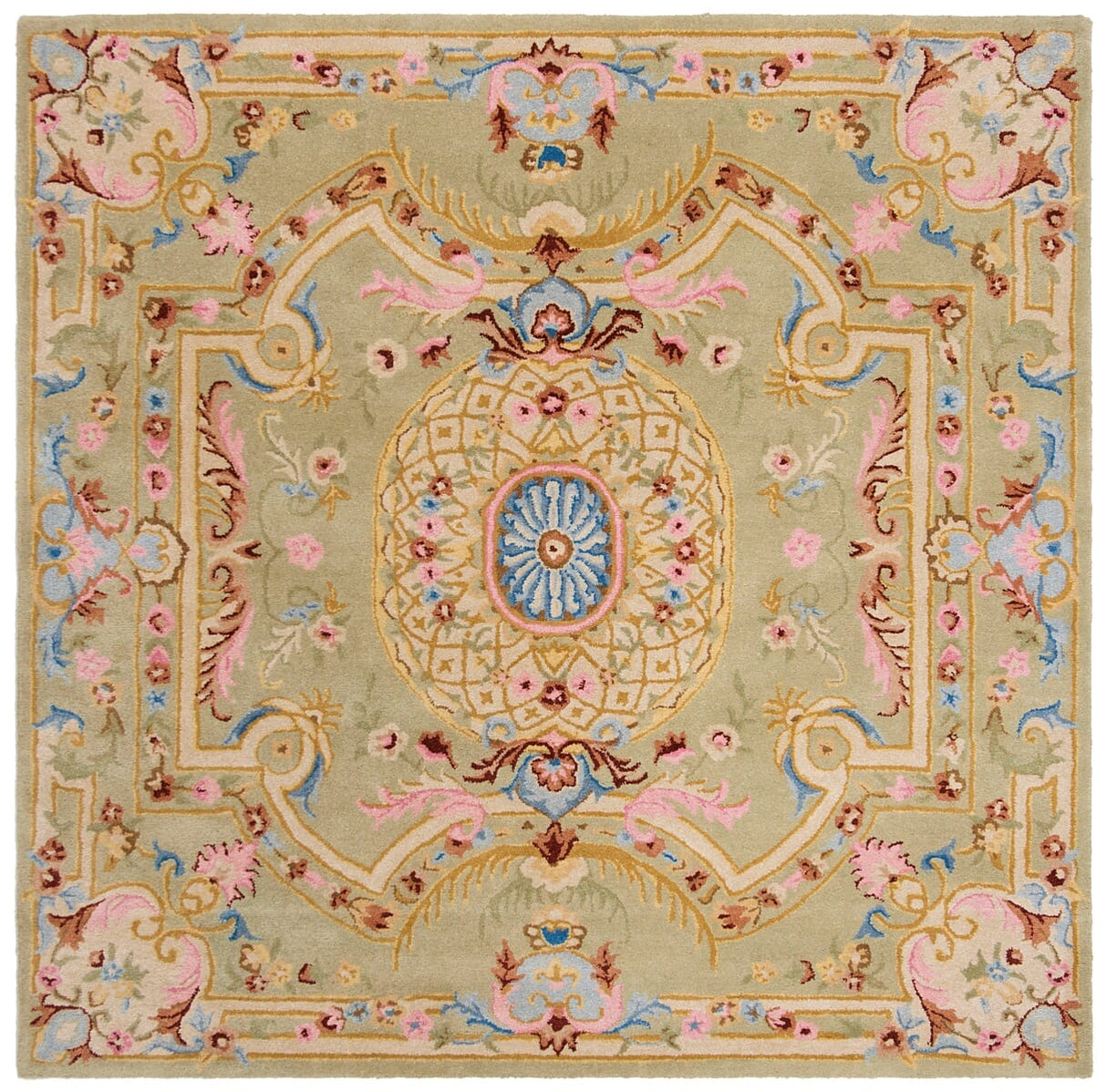 Safavieh Savonnerie Sav120W Sage / Blue Rugs.