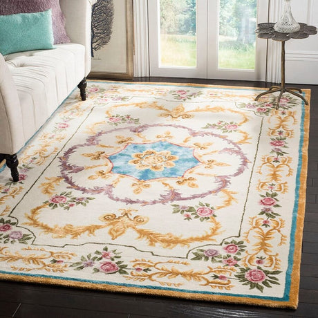 Safavieh Savonnerie Sav609A Ivory/Multi Rug.