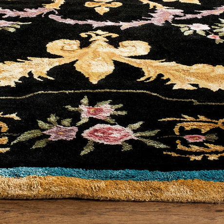 Safavieh Savonnerie Sav609B Black/Multi Rug.