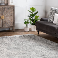 Nuloom Floral Damask Rosemary Nfl3130A Gray Area Rug