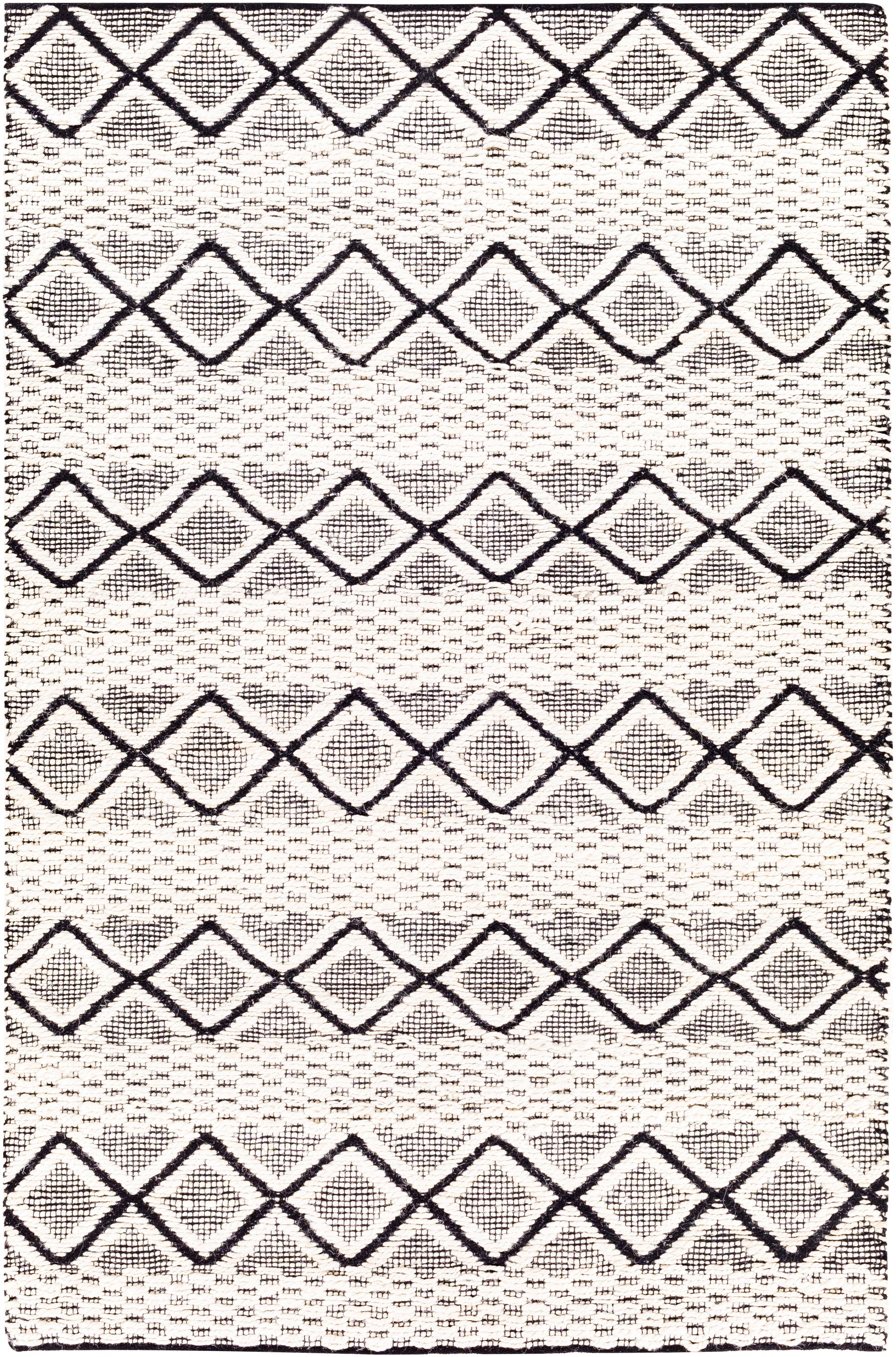 Surya Santa Barbara Sbb-2301 Cream, Black Area Rug