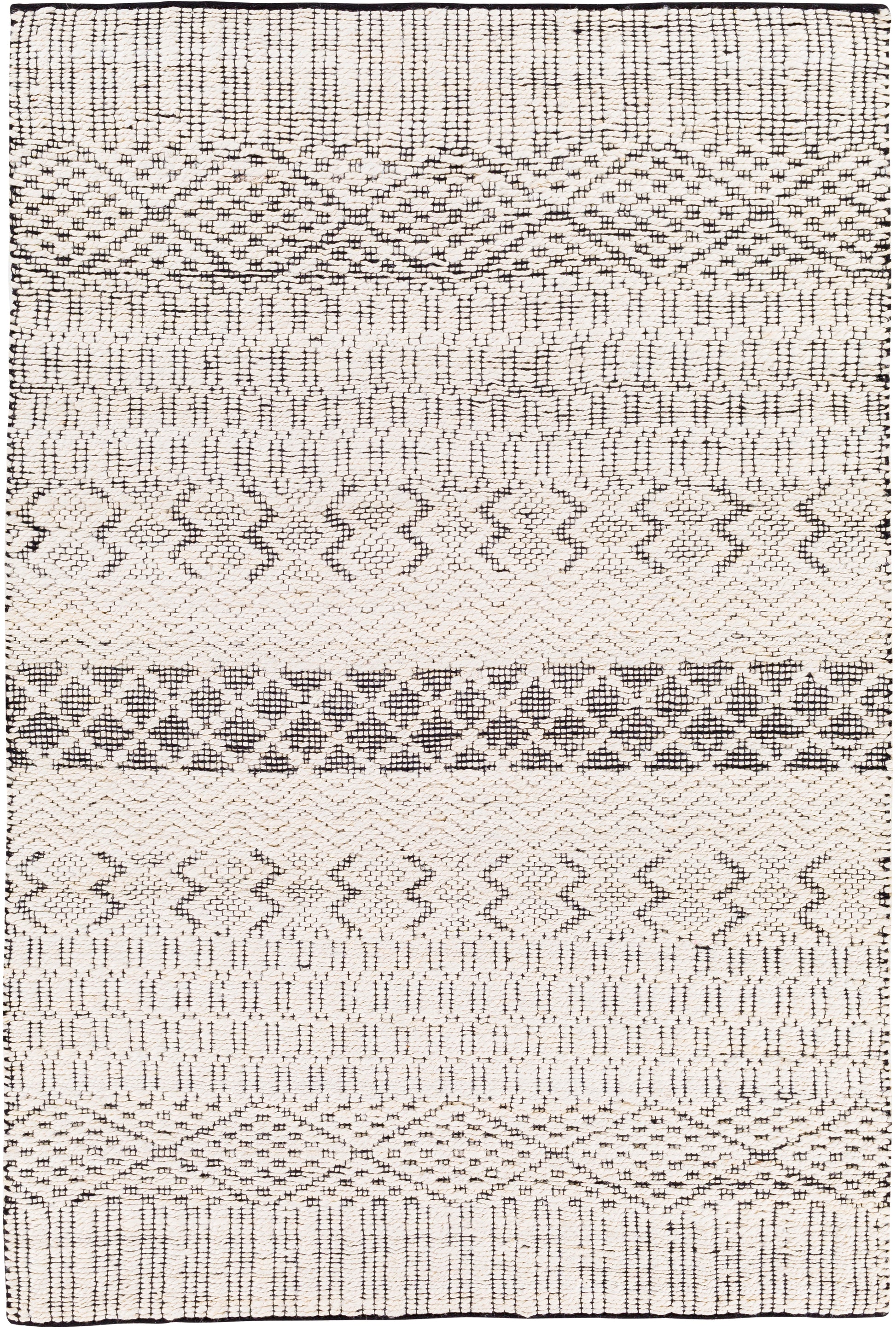 Surya Santa Barbara Sbb-2304 Cream, Black Area Rug