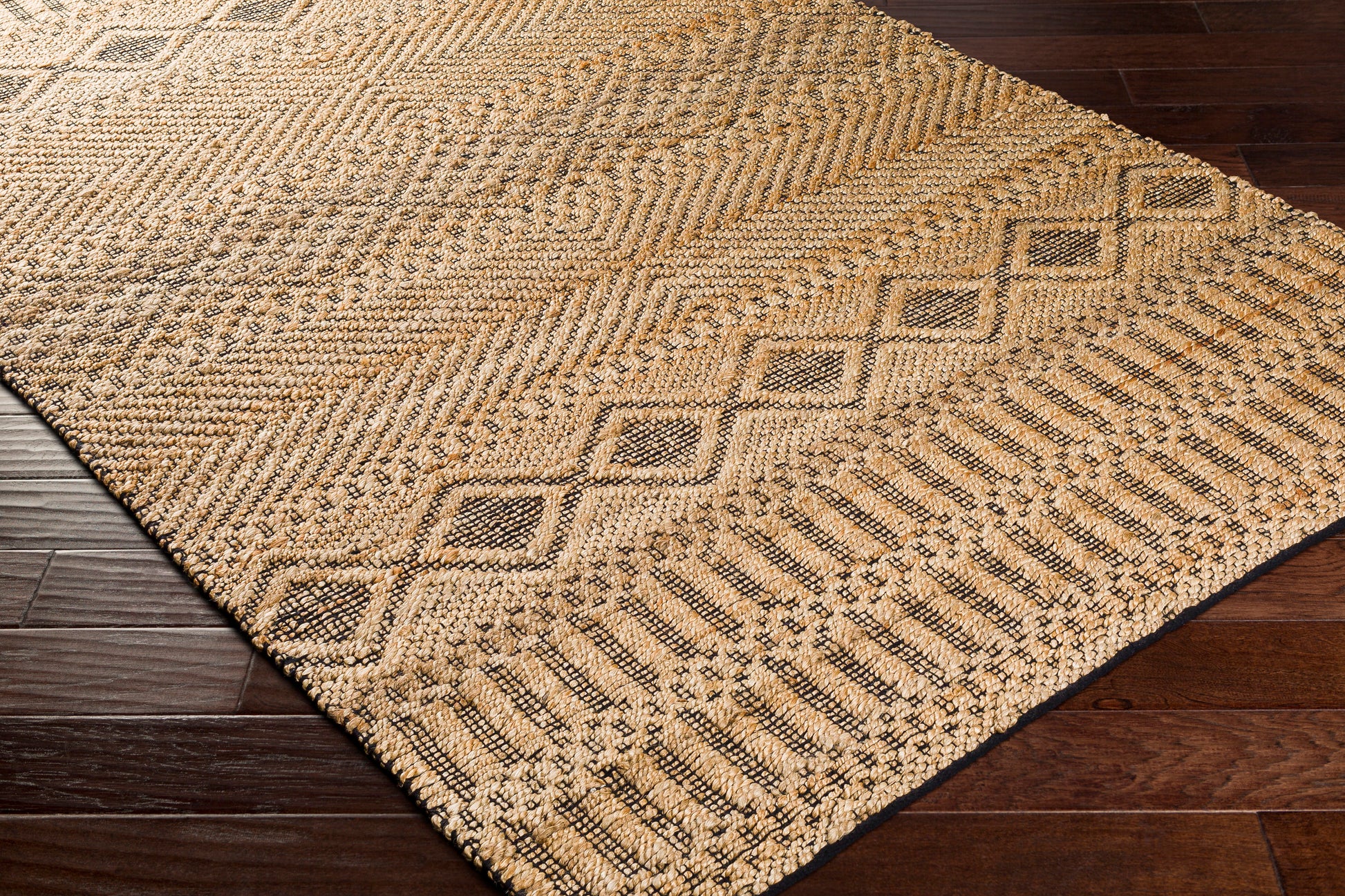 Surya Santa Barbara Sbb-2311 Tan, Black Area Rug