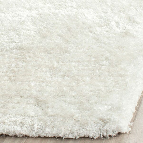 Safavieh South Beach Shag Sbs562A Snow White Shag Area Rug