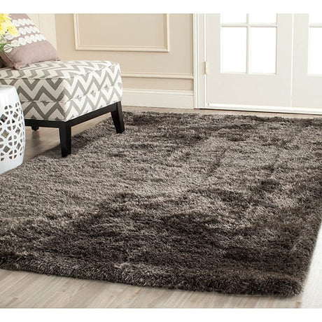 Safavieh South Beach Shag Sbs562E Charcoal Shag Area Rug