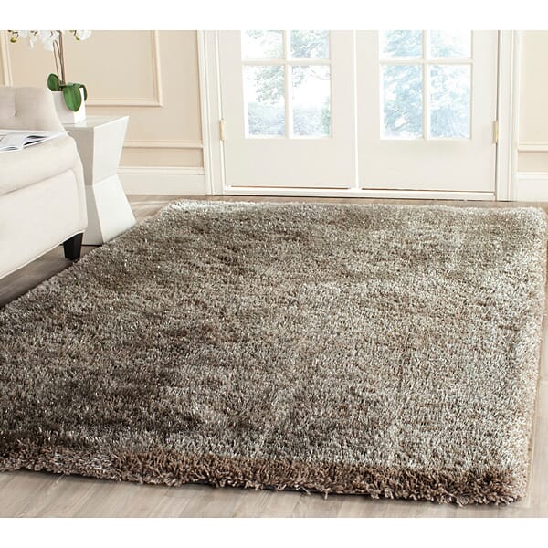 Safavieh South Beach Shag Sbs570B Silver Shag Area Rug