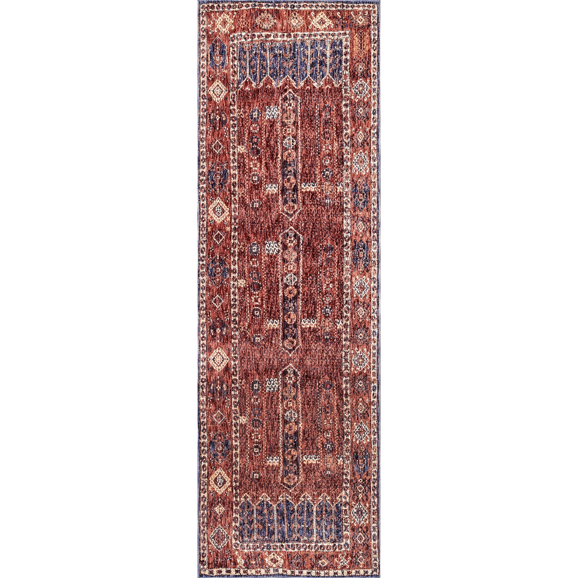 Nuloom Vintage Ruby Tokens Nvi3372A Rust Area Rug