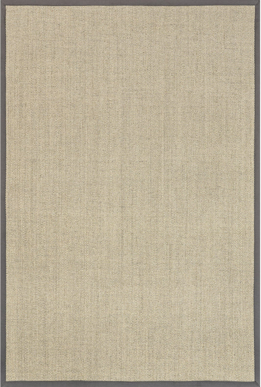 Nuloom Bordered Chloe Sisal Nbo3632B Gray Area Rug