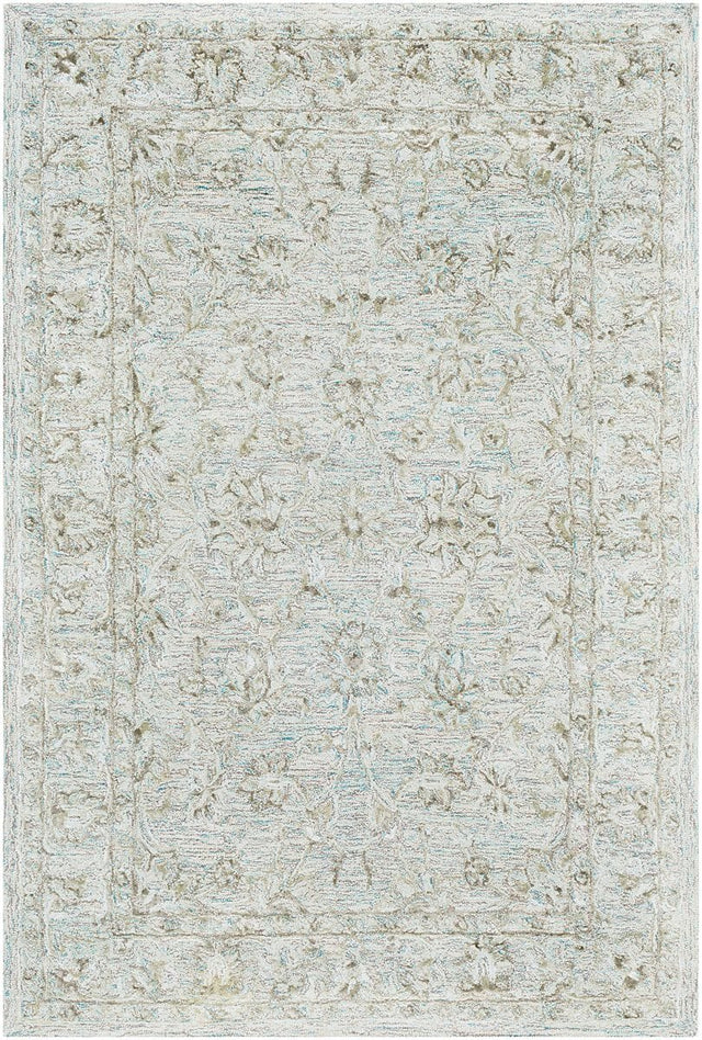 Surya Shelby Sby-1002 Emerald, Light Gray, Dark Brown Rugs.