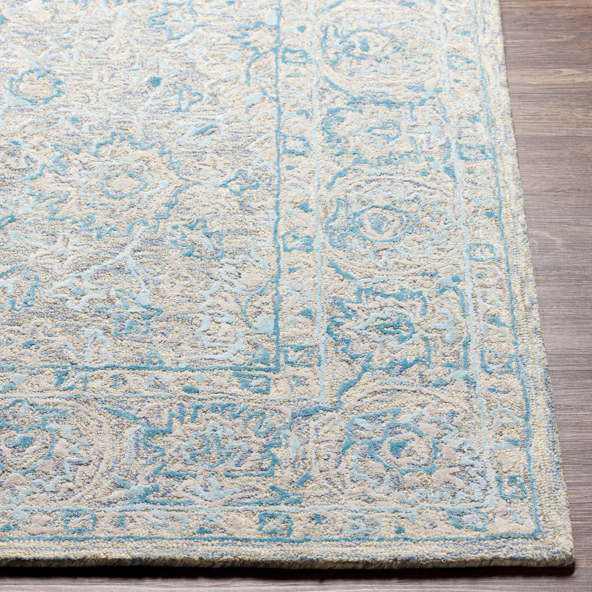 Surya Shelby Sby-1011 Sky Blue, Pale Blue, Denim, Medium Gray Area Rug