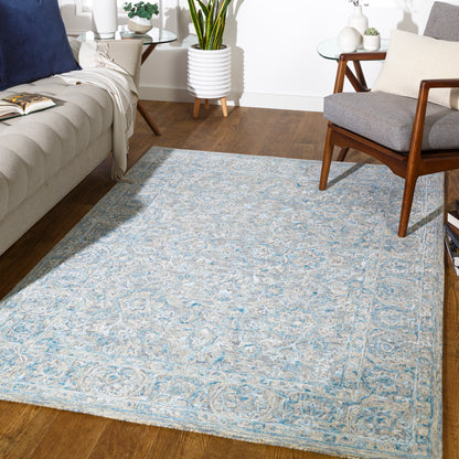 Surya Shelby Sby-1011 Sky Blue, Pale Blue, Denim, Medium Gray Area Rug