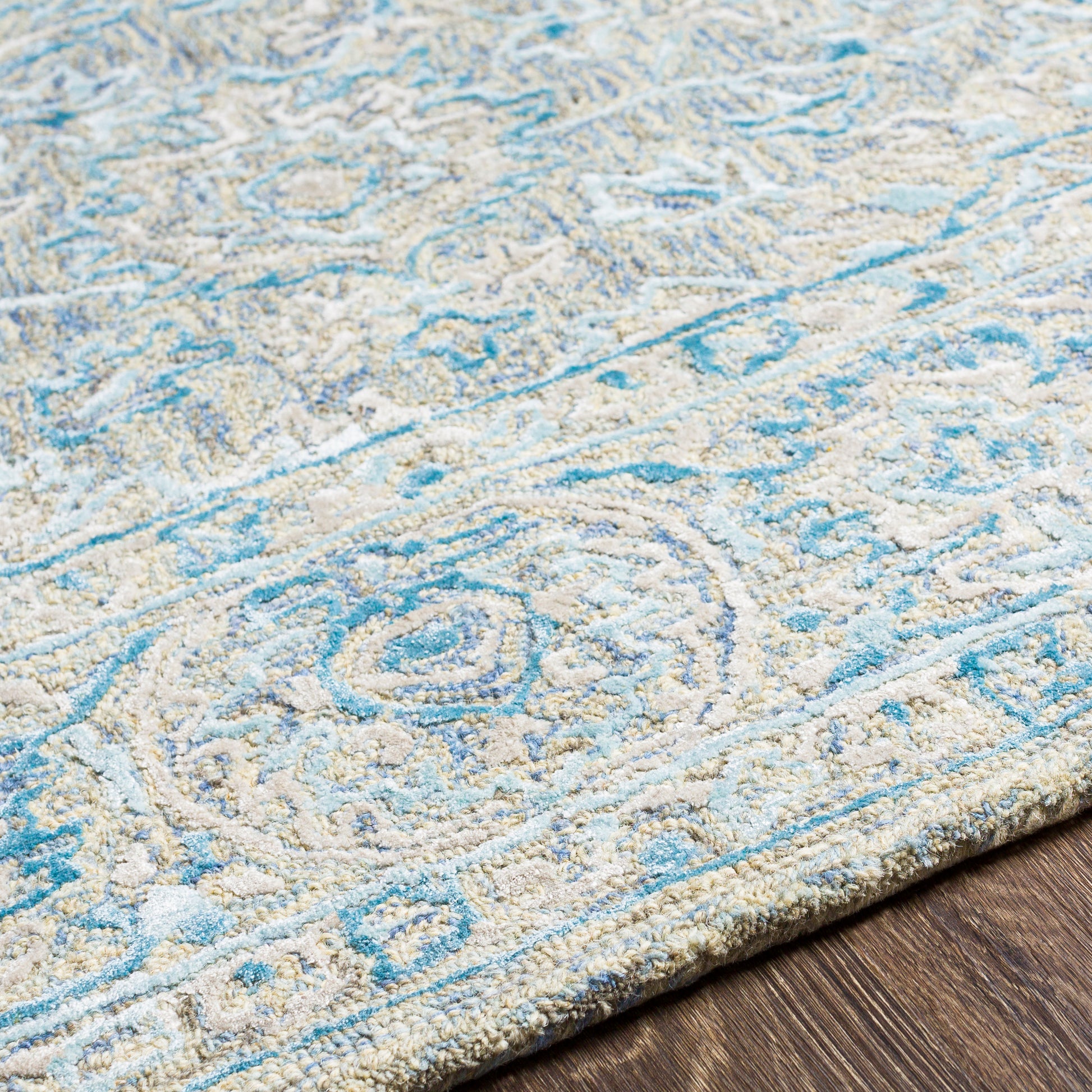 Surya Shelby Sby-1011 Sky Blue, Pale Blue, Denim, Medium Gray Area Rug