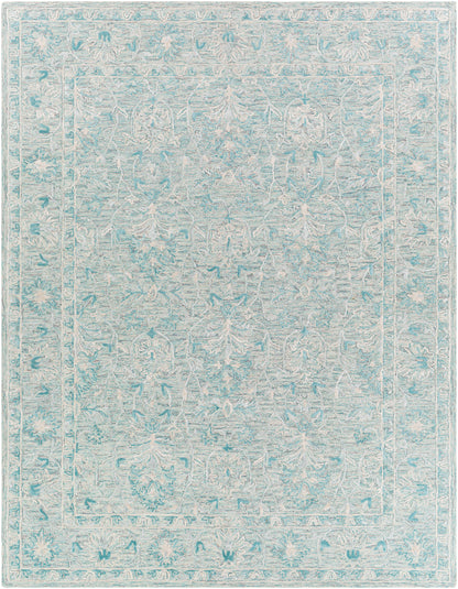 Surya Shelby Sby-1012 Teal, Seafoam, Medium Gray, Light Gray Area Rug