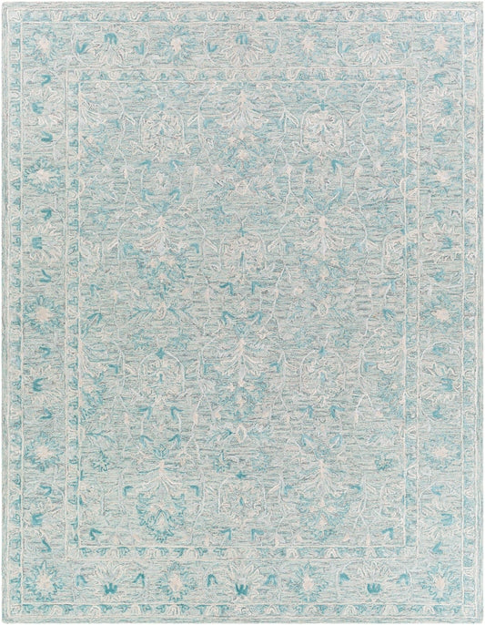 Surya Shelby Sby-1012 Teal, Seafoam, Medium Gray, Light Gray Area Rug