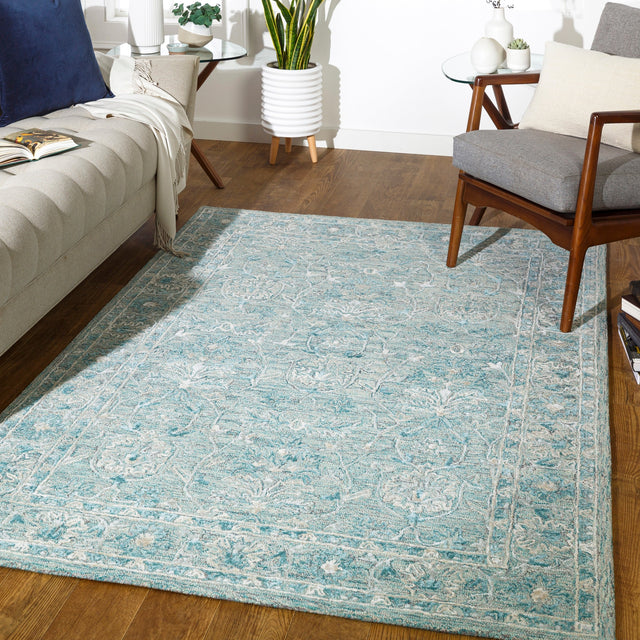 Surya Shelby Sby-1012 Teal, Seafoam, Medium Gray, Light Gray Rugs.