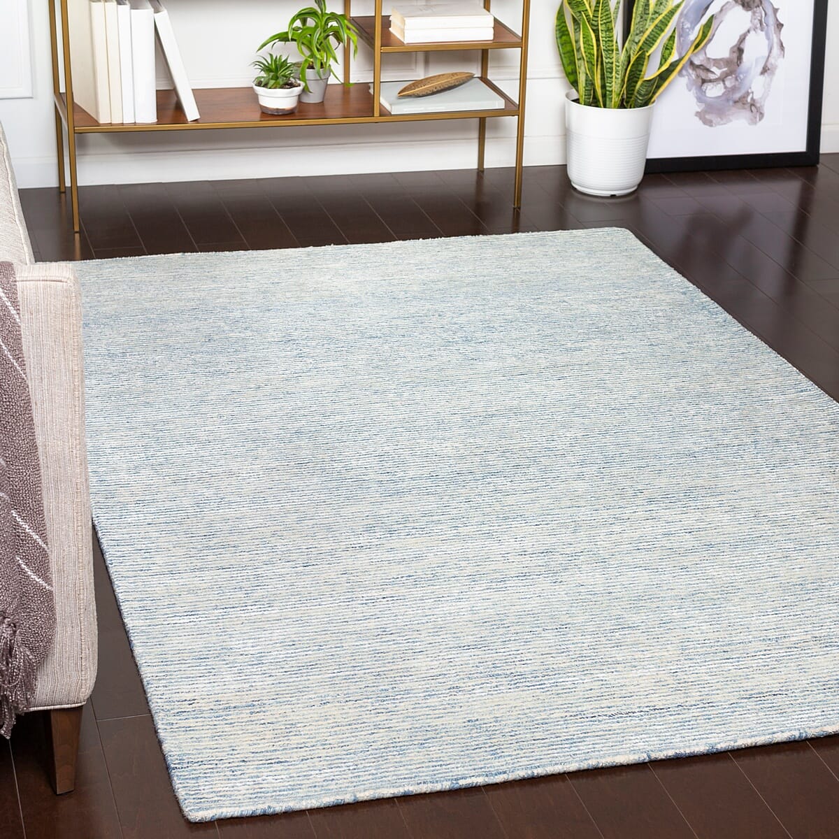 Surya Strada Sda-2302 Pale Blue, Denim, Cream Solid Color Area Rug