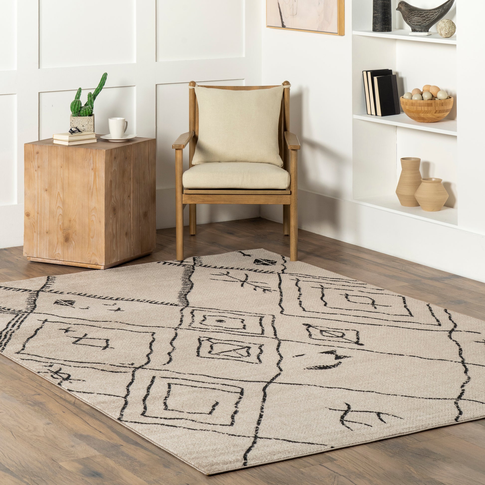 Nuloom Luciana Tribal Nlu1427A Beige Area Rug