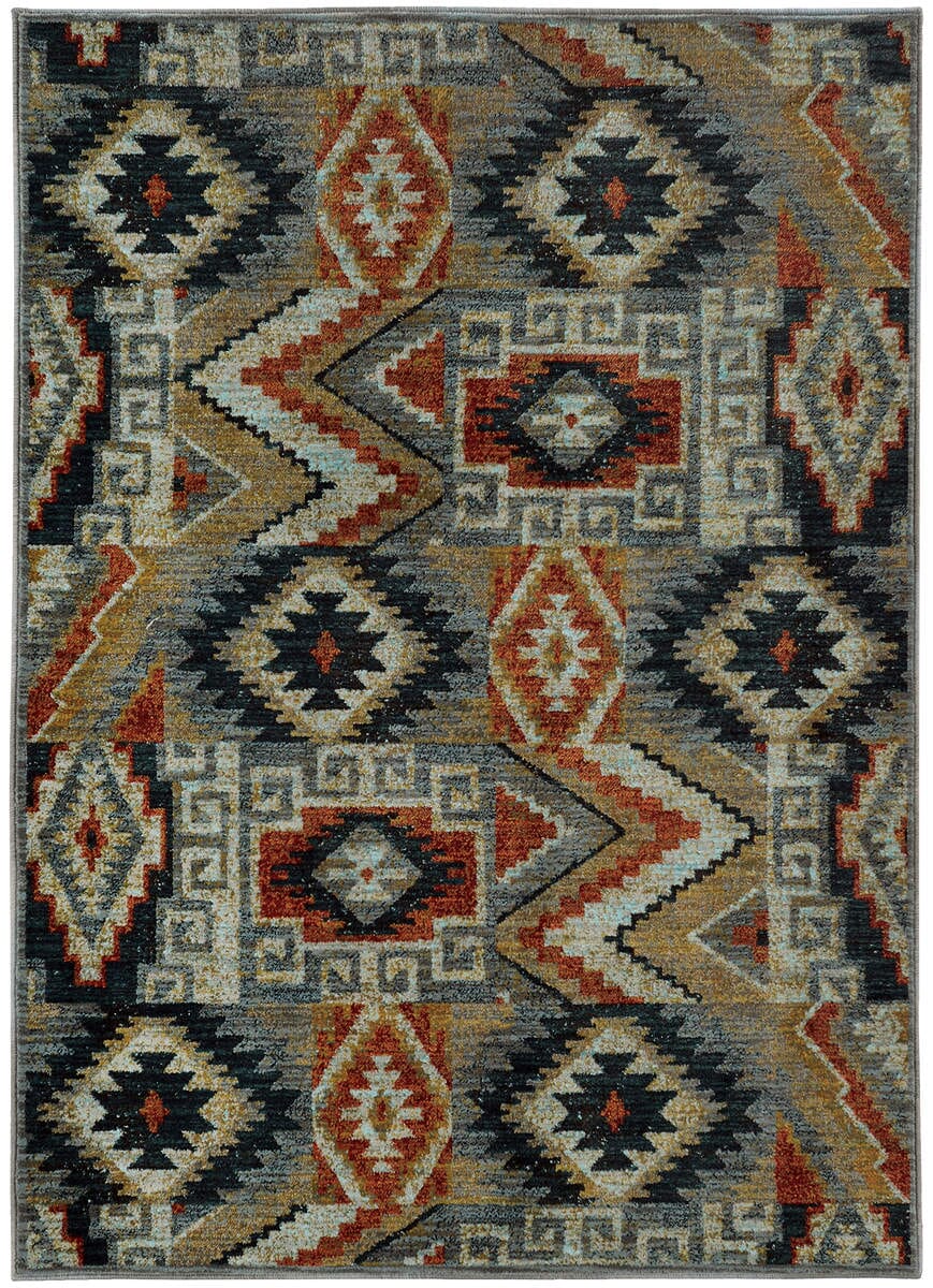 Oriental Weavers Sphinx Sedona 5937D Blue / Multi Southwestern Area Rug