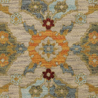 Oriental Weavers Sphinx Sedona 6357A Beige / Orange Bohemian Area Rug