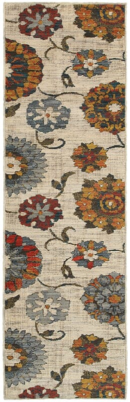 Oriental Weavers Sphinx Sedona 6361A Ivory / Multi Floral / Country Area Rug