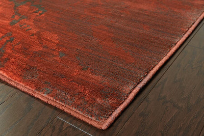 Oriental Weavers Sphinx Sedona 6367B Red / Charcoal Organic / Abstract Area Rug