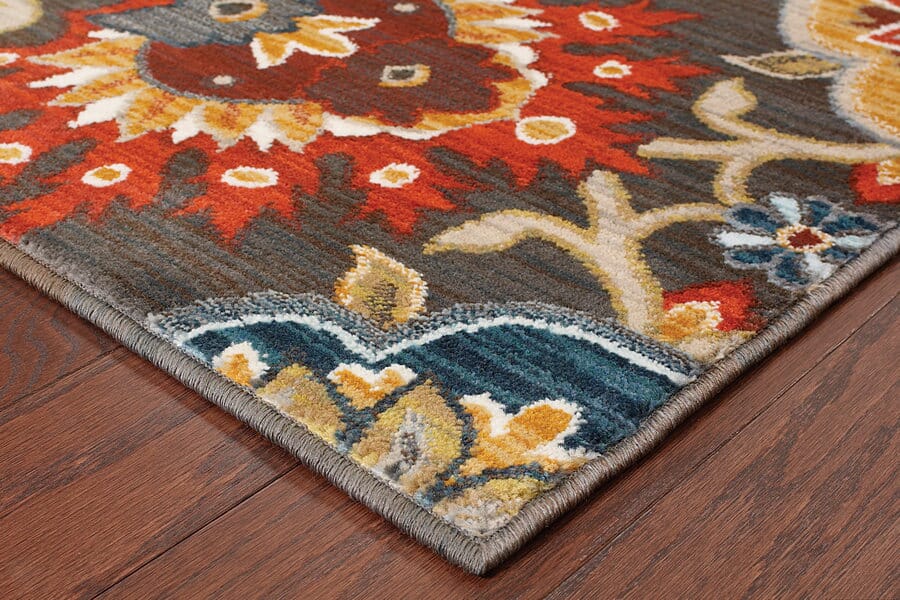 Oriental Weavers Sphinx Sedona 6369D Charcoal / Multi Geometric Area Rug