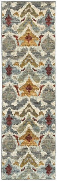 Oriental Weavers Sphinx Sedona 6371C Ivory / Grey Ikat Area Rug