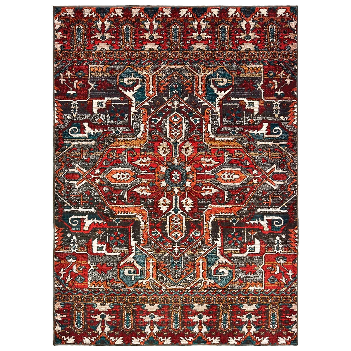 Oriental Weavers Sphinx Sedona 9575A Red / Orange Area Rug