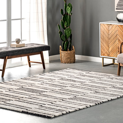 Nuloom Liz Stripes Nli1891A Beige Area Rug