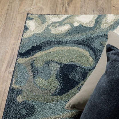 Oriental Weavers Sphinx Seneca Se10A Blue/ Green Area Rug