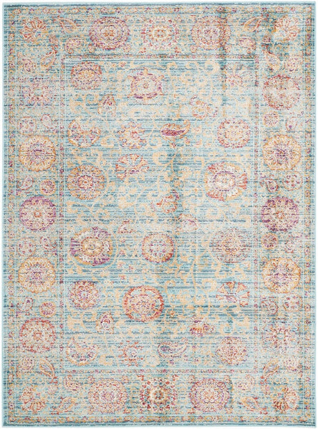 Safavieh Sevilla Sev812C Light Blue / Multi Rugs.