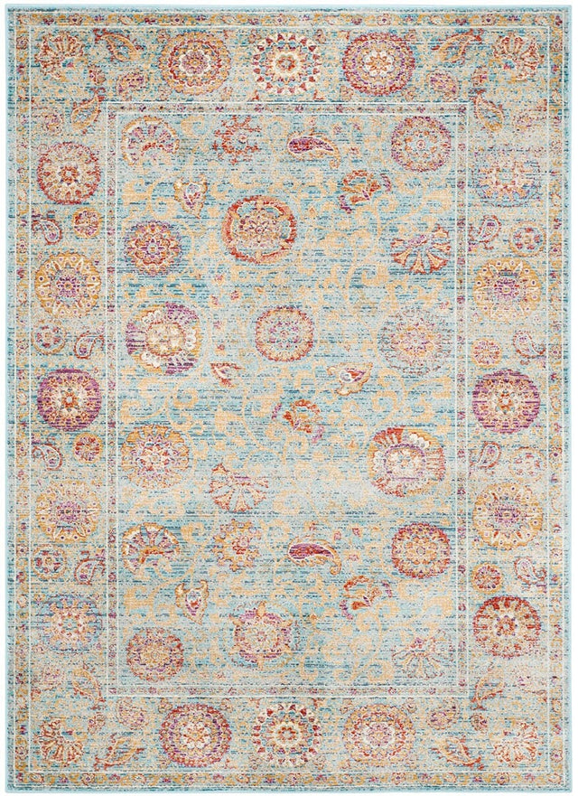 Safavieh Sevilla Sev812C Light Blue / Multi Rugs.