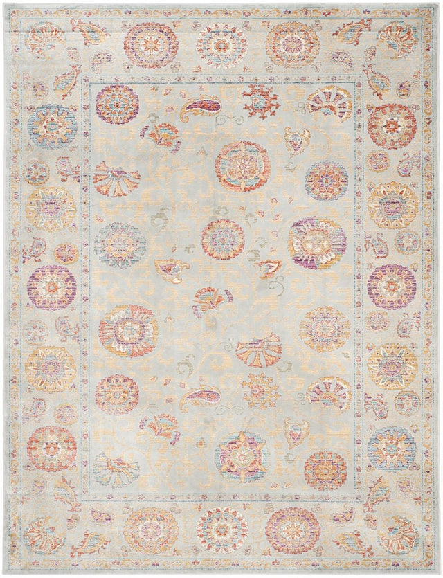 Safavieh Sevilla Sev812D Silver / Multi Area Rug