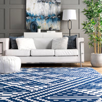 AreaRugs.com Wavaj Nwa1182B Navy Area Rug