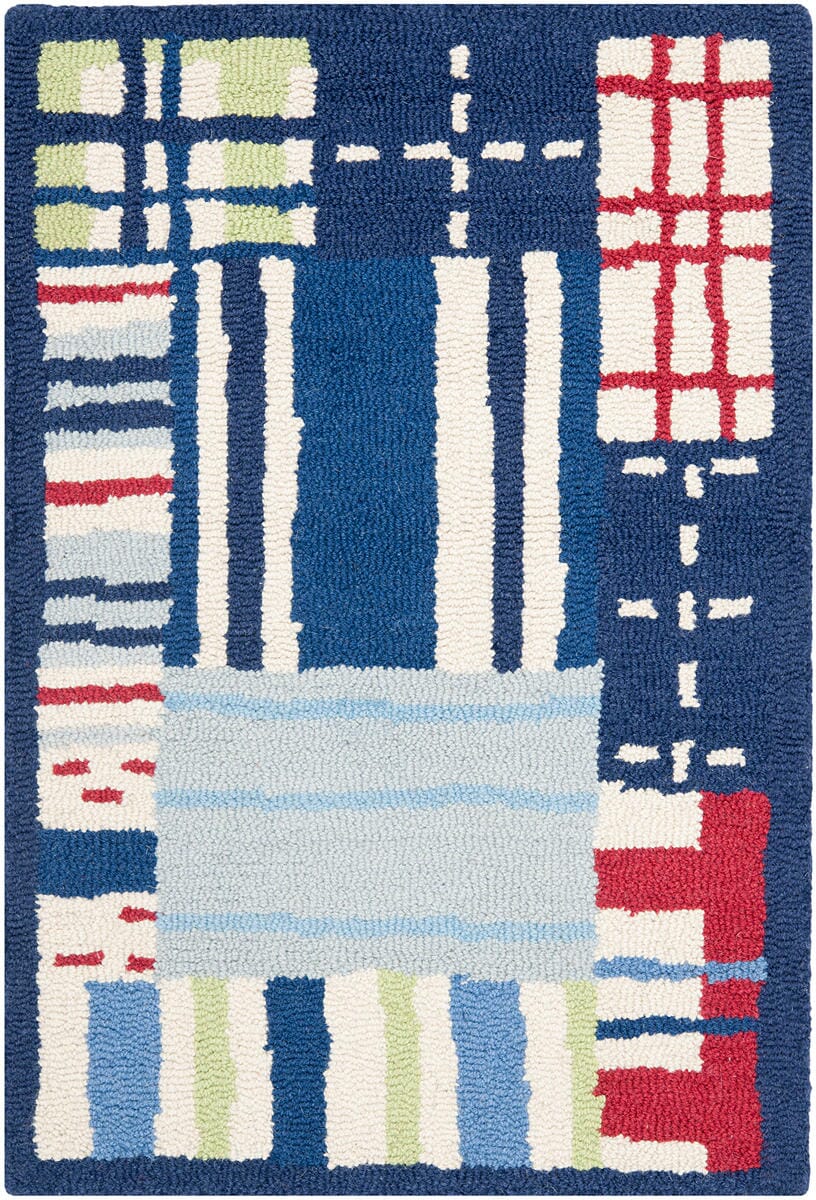 Safavieh Safavieh Kids Sfk318A Blue / Multi Geometric Area Rug