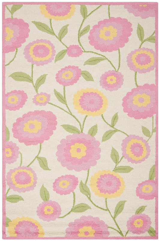 Safavieh Safavieh Kids Sfk355A Ivory / Pink Floral / Country Area Rug